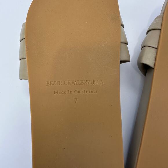 Beatrice Valenzuela Monocolor Sandalia Slides Sandals US Size 7 Taupe - Picture 13 of 14